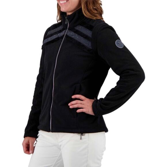 Obermeyer Women’s Ariadne Black Fleece Jacket Size Small NWT - Picture 2 of 10